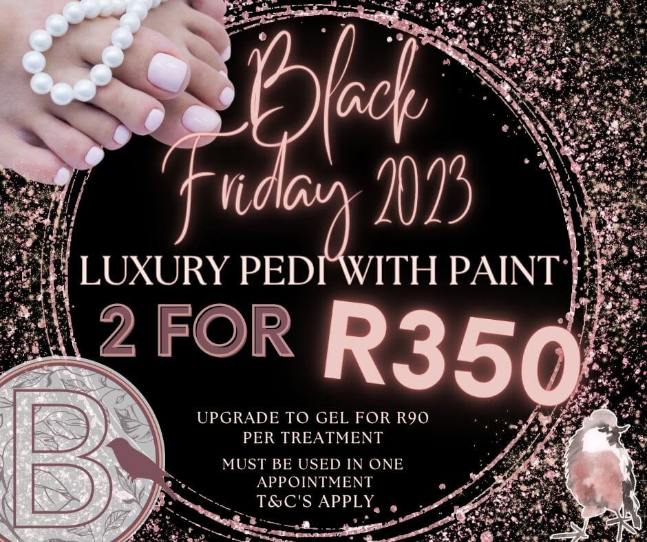 Get a luxury pedicure with pait for 2 people for just R350.